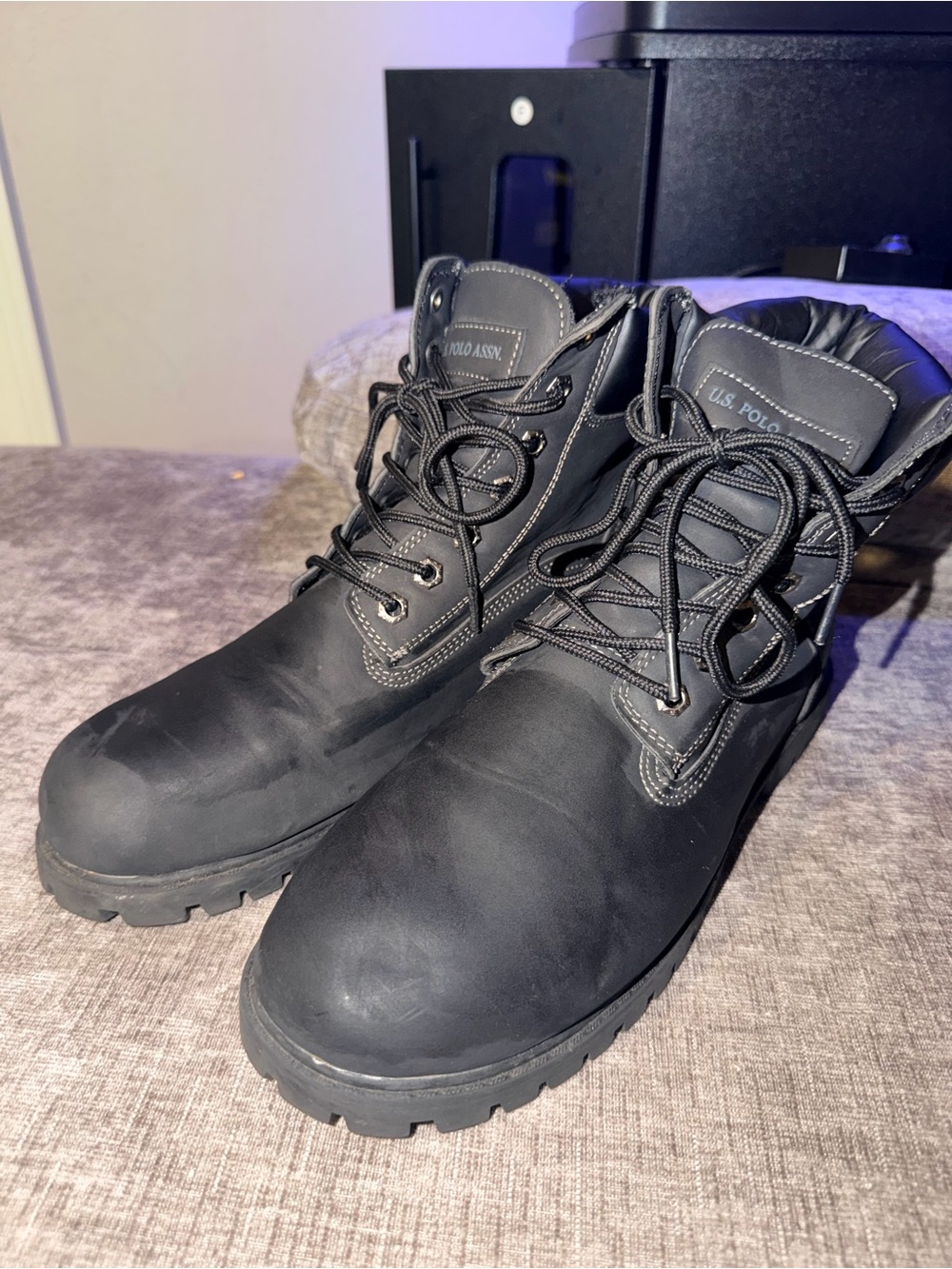 U.S. Polo Assn Owen High Black Lace Up Boots Men’s Size 10.5M